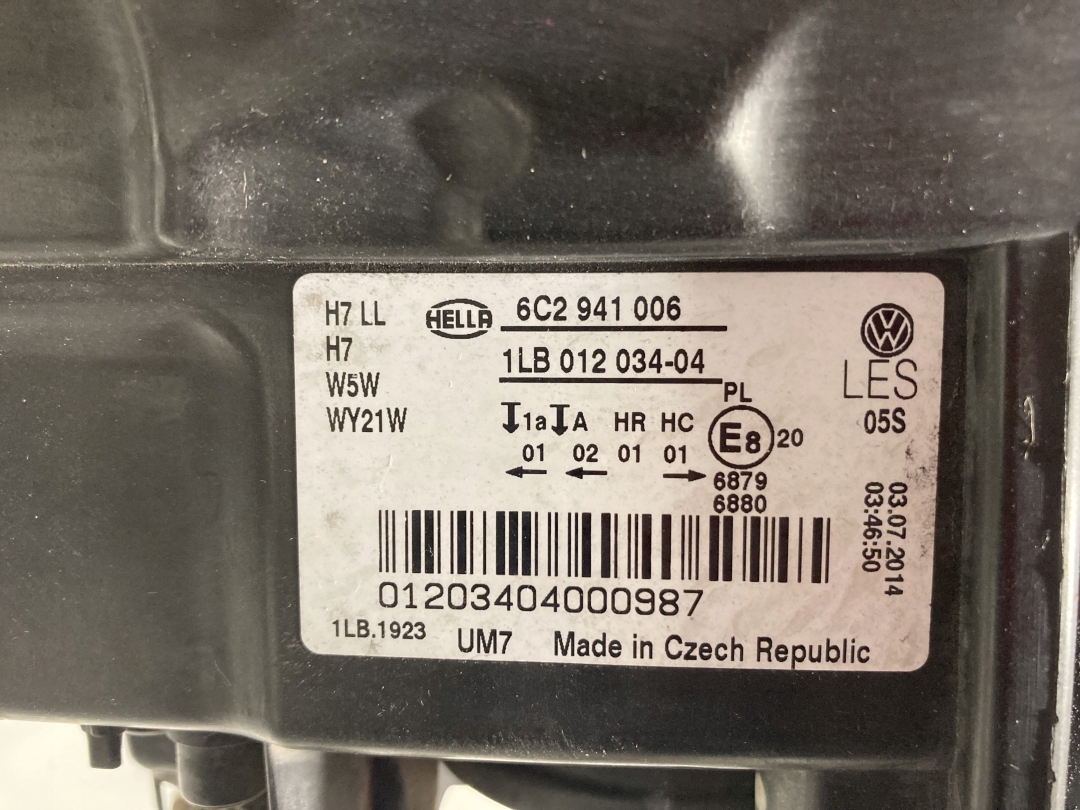 Lampa przednia prawa Volkswagen Polo 6C GTI 6C2941006A 1LB012034 - zdjęcie 4