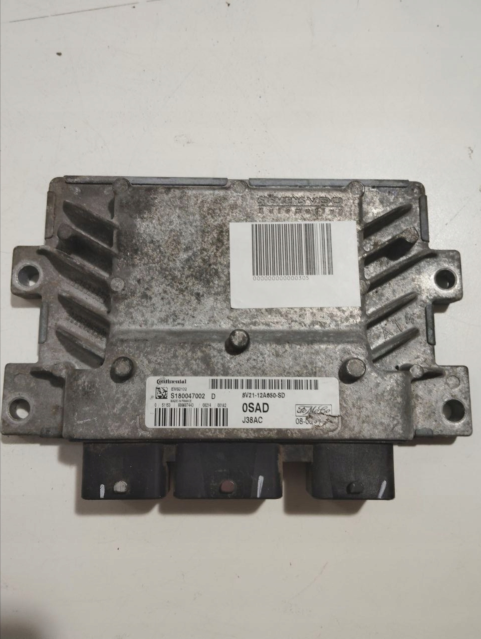 Sterownik silnika ECU Ford Focus C-Max 1.6 TDCi 8V21-12A650-SD