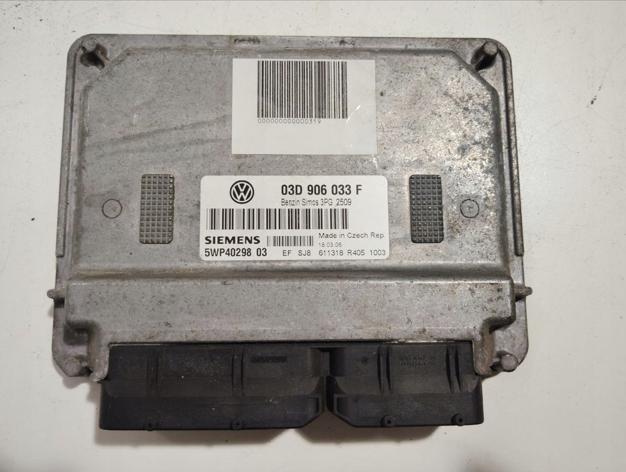 ECU Siemens 03 VW 03D906033F Polo Ibiza Fabia 1.4 16V 5WP40298
