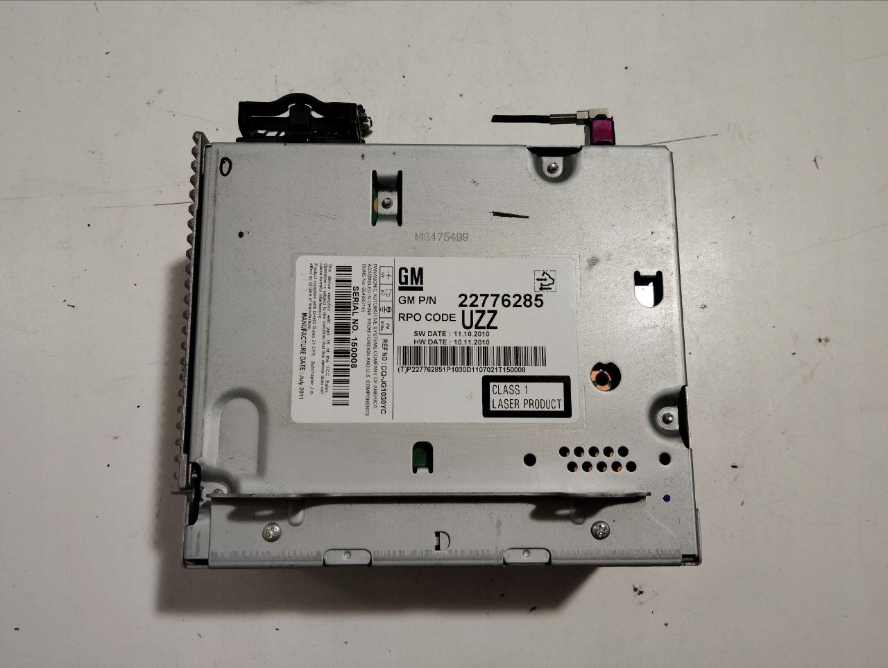 Radio CD Chevrolet Cruze 09-14 Delphi 22776285 GM