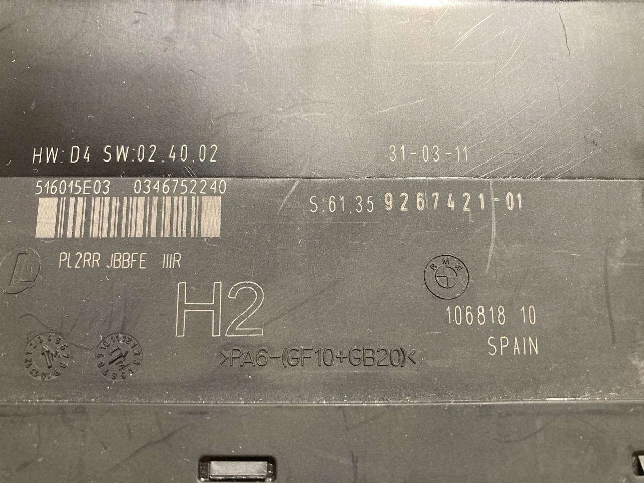 Moduł komfortu BCM BMW Johnson Controls 61.35-9267421-01 H2 - zdjęcie 2