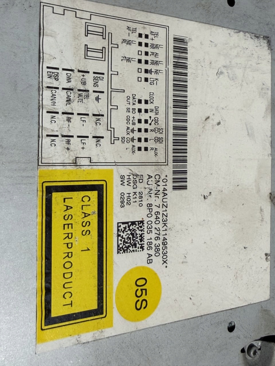 Radio fabryczne Audi A3 8P Lift 8P0035186AB - zdjęcie 3