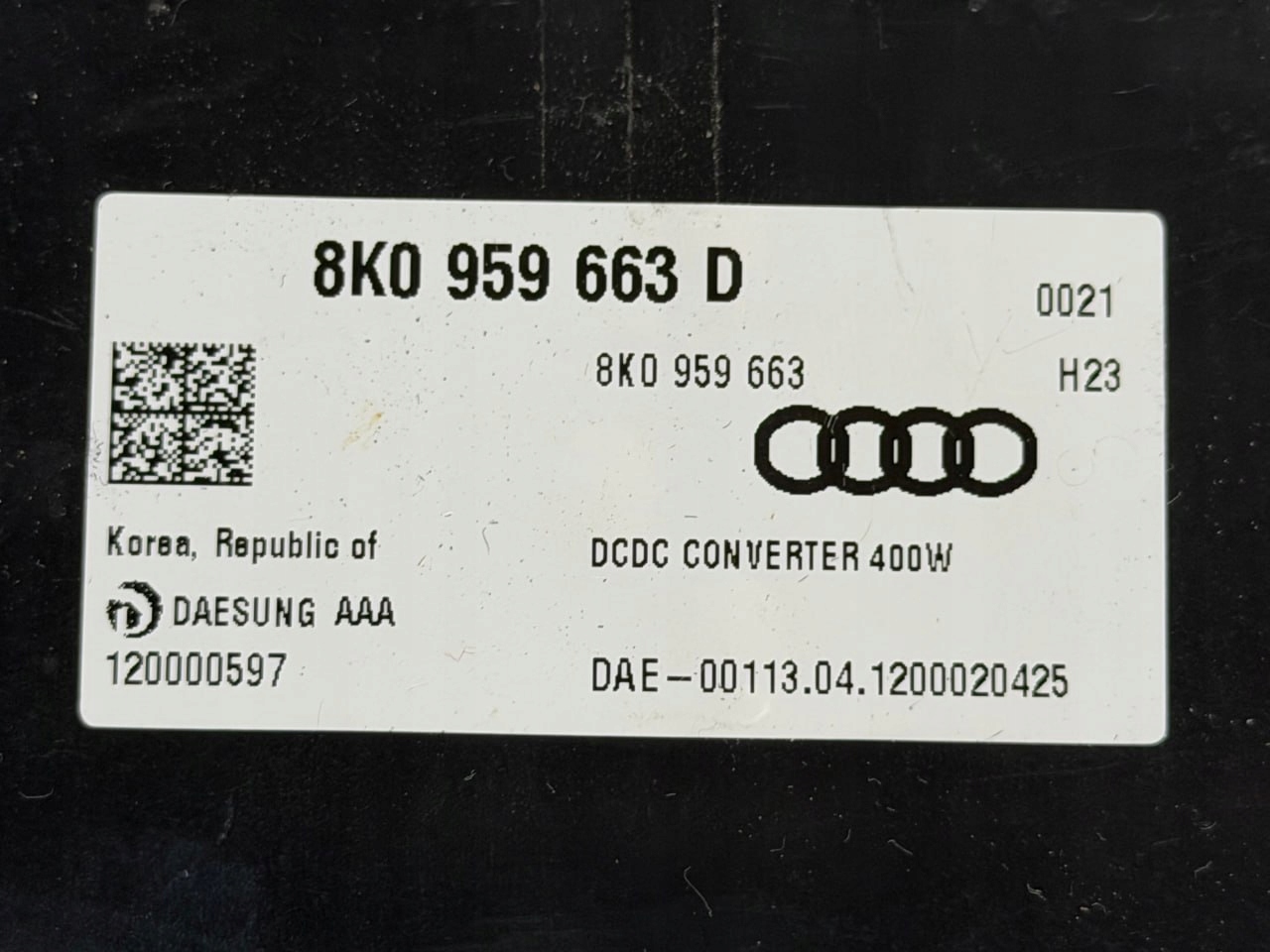 Sterownik napięcia Audi 8K0959663D - zdjęcie 2