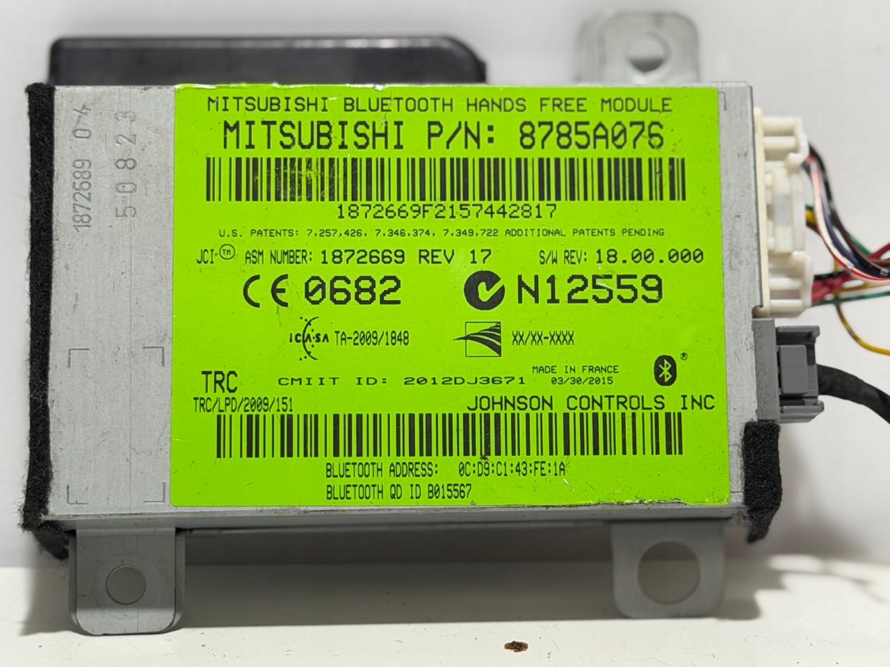 Mitsubishi Outlander III sterownik Bluetooth 8785A076 - zdjęcie 2