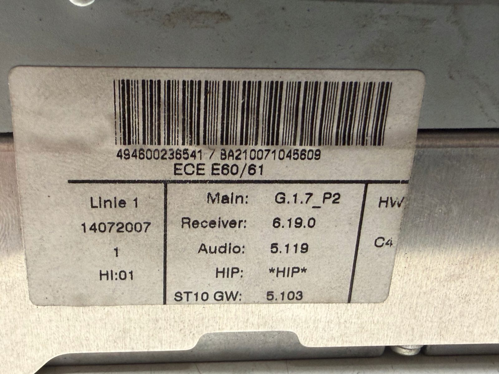 BMW E60 E61 E63 Lift 9159022 Duża nawigacja CCC Professional czytnik - zdjęcie 5