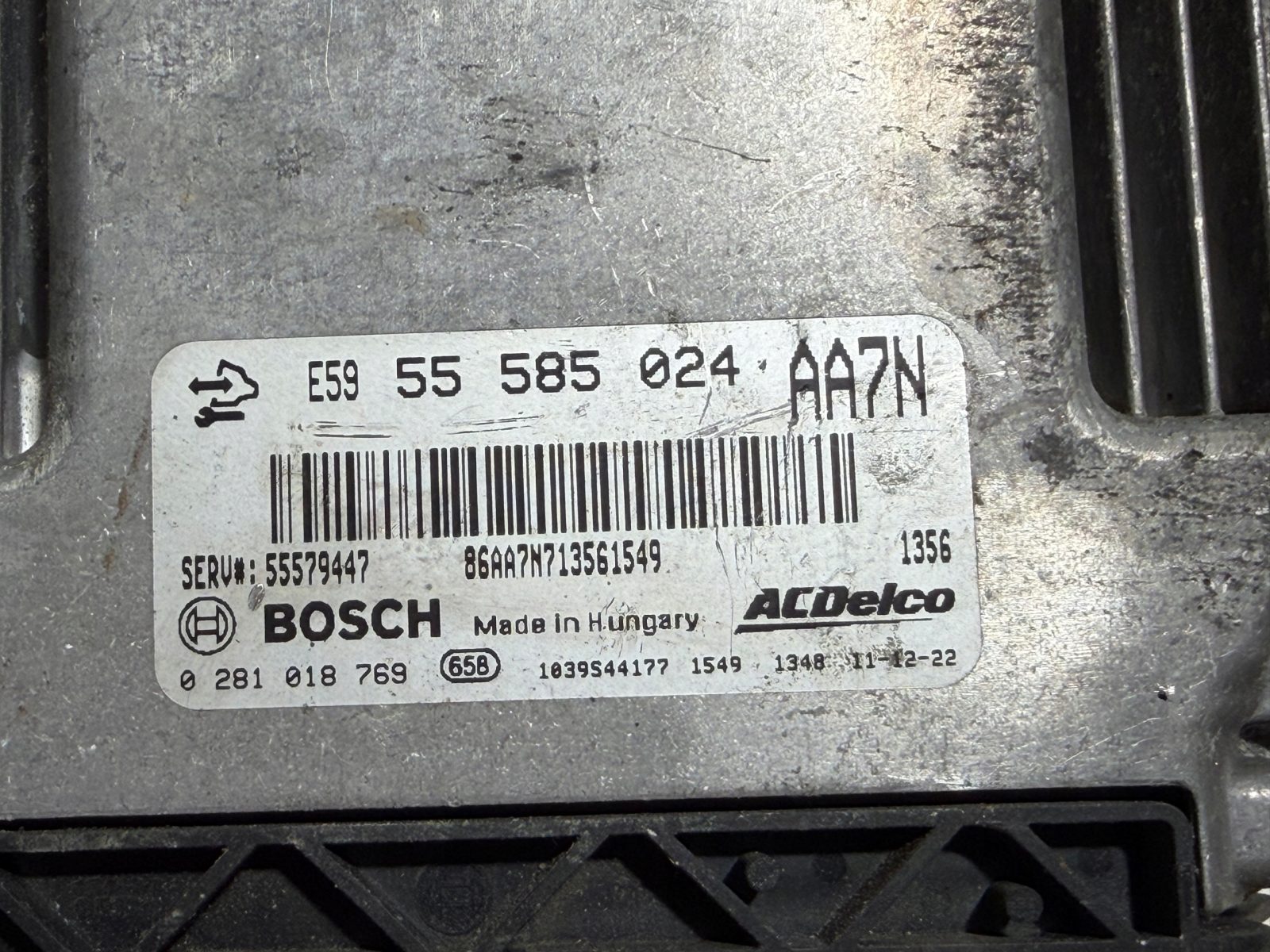 Sterownik silnika ECU Bosch ACDelco Opel Insignia AA7N 0281018769 55585024 - zdjęcie 2