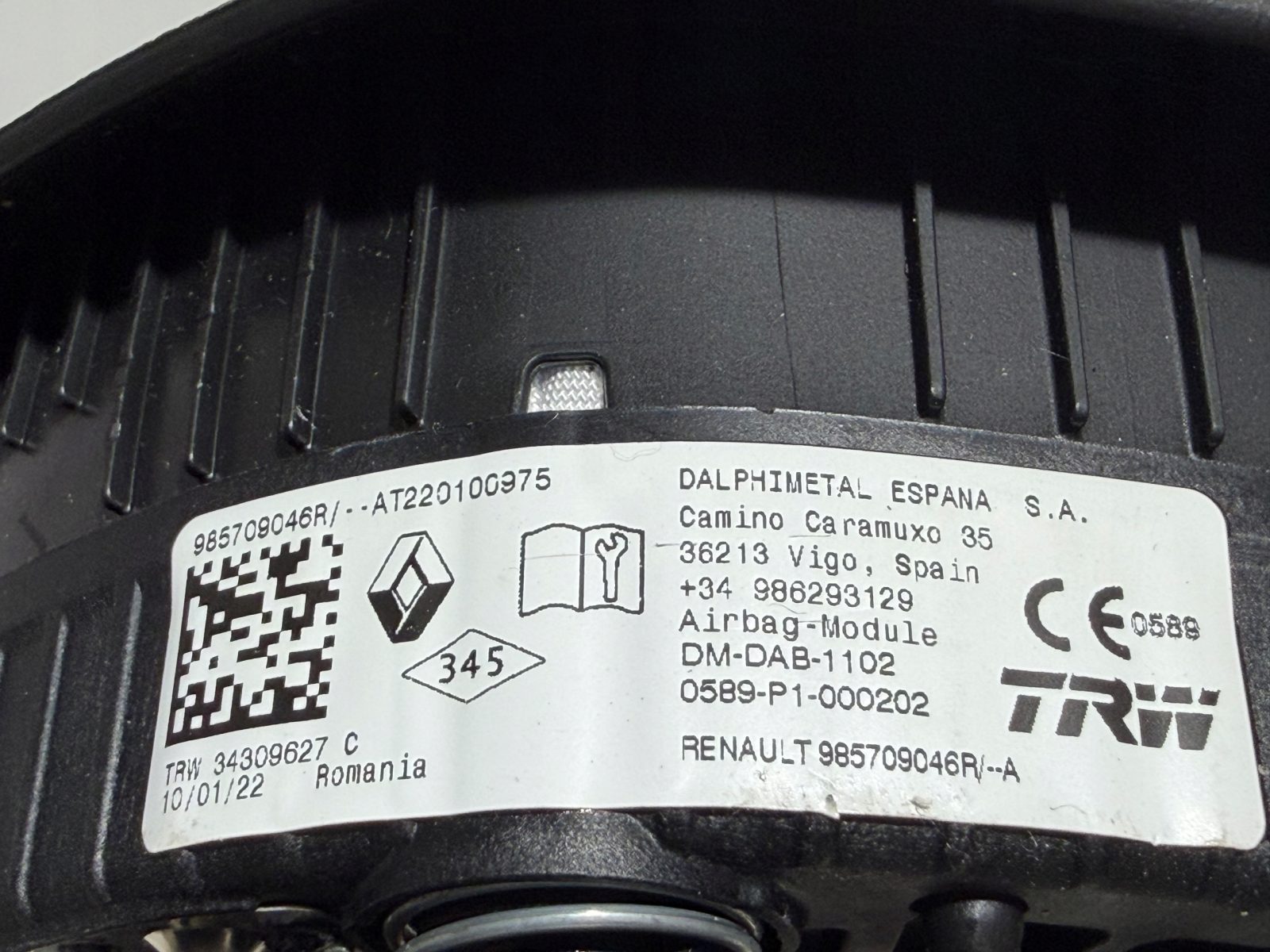 AIRBAG poduszka powietrzna kierowcy Dacia Sandero Stepway III 21 985709046R - zdjęcie 8