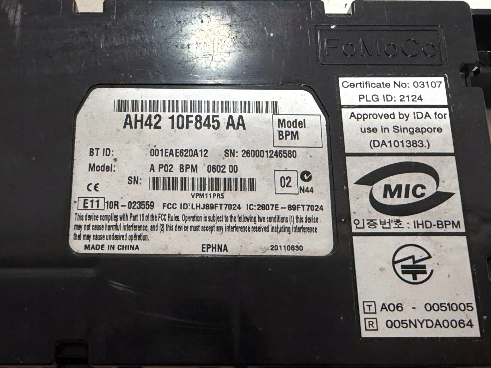 Sterownik telefonu BPM Bluetooth Land Rover L322 AH4210F845AA - zdjęcie 2