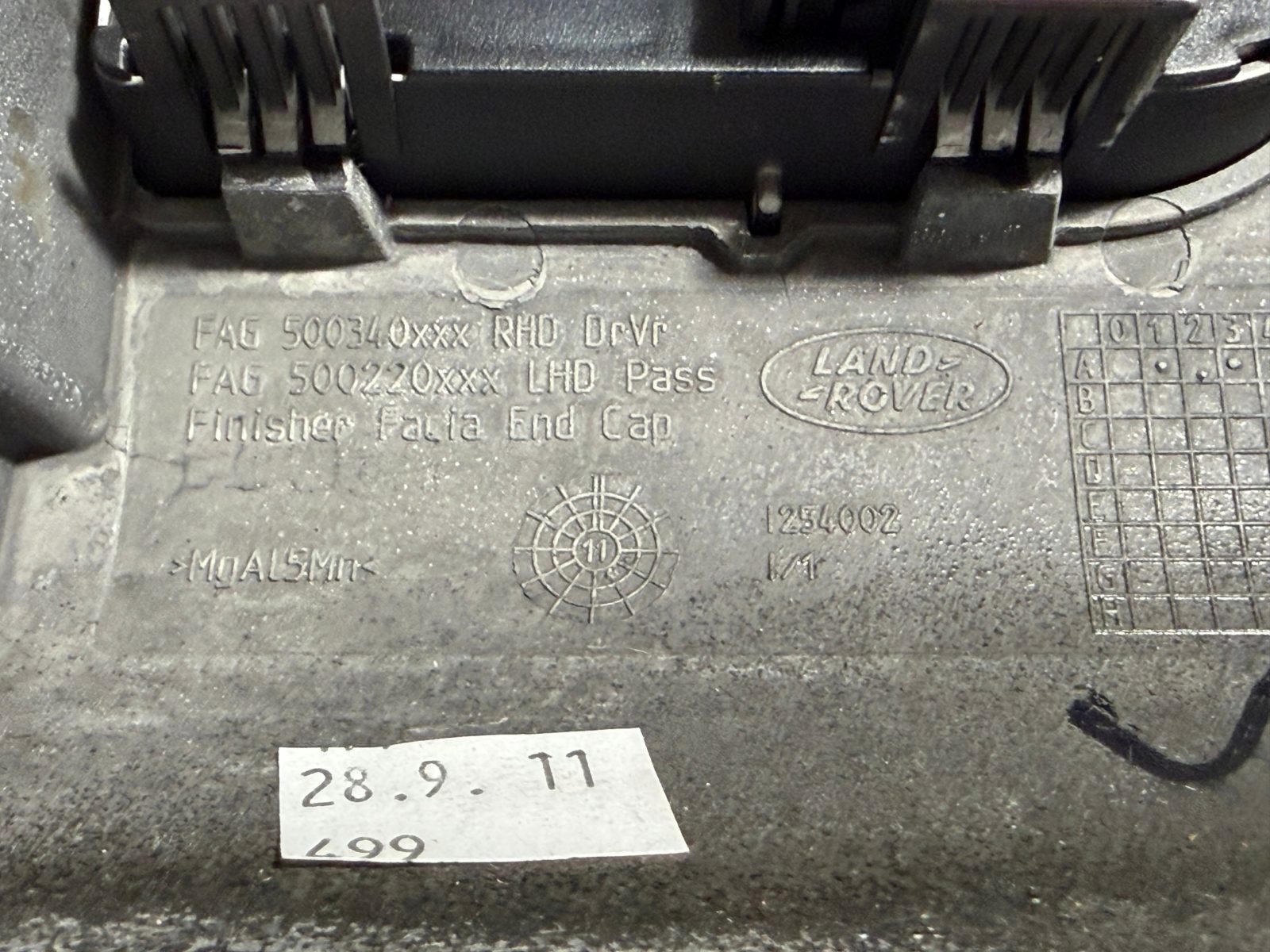OSŁONA KRATKA NAWIEWU PANEL Z WŁĄCZNIKIEM ŚWIATEŁ 500340XXX LAND ROVER L322 - zdjęcie 10