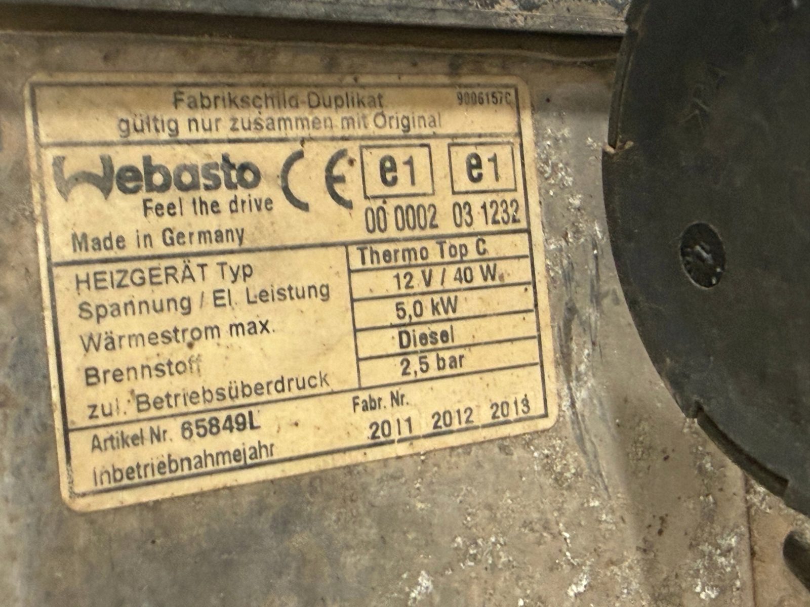 Webasto pompa obiegowa ogrzewanie postojowe Land Rover L322 XH42-9J294-CB - zdjęcie 3