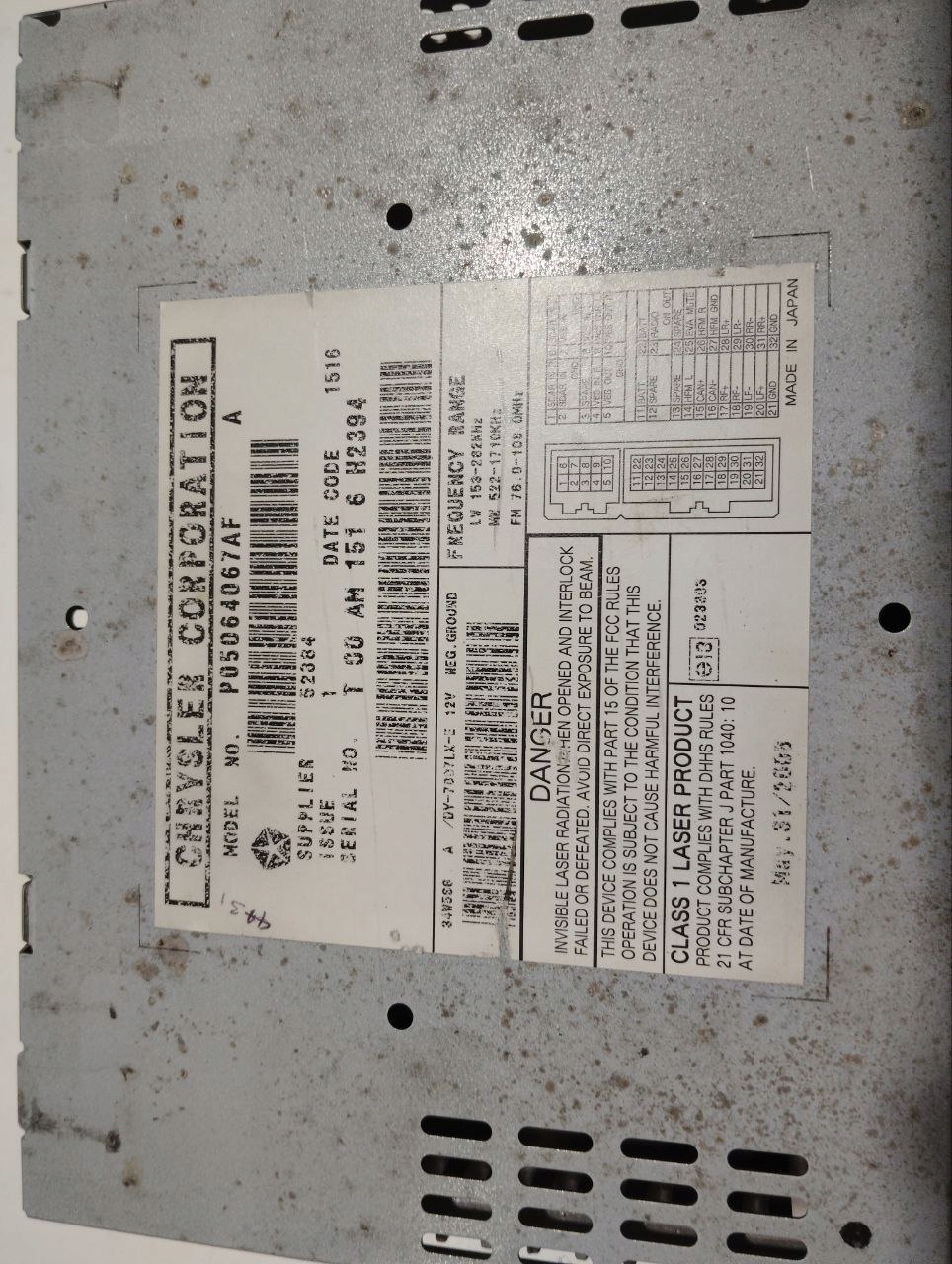 Radio fabryczne MP3 Jeep Patriot Chrysler PT Dodge Caliber - zdjęcie 2